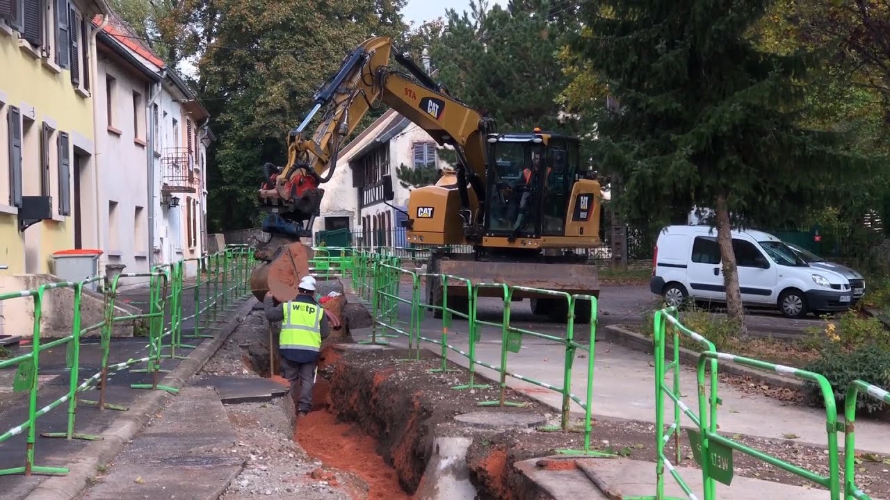 Mise en souterrain des r&eacute;seaux secs &agrave; Neunkirch