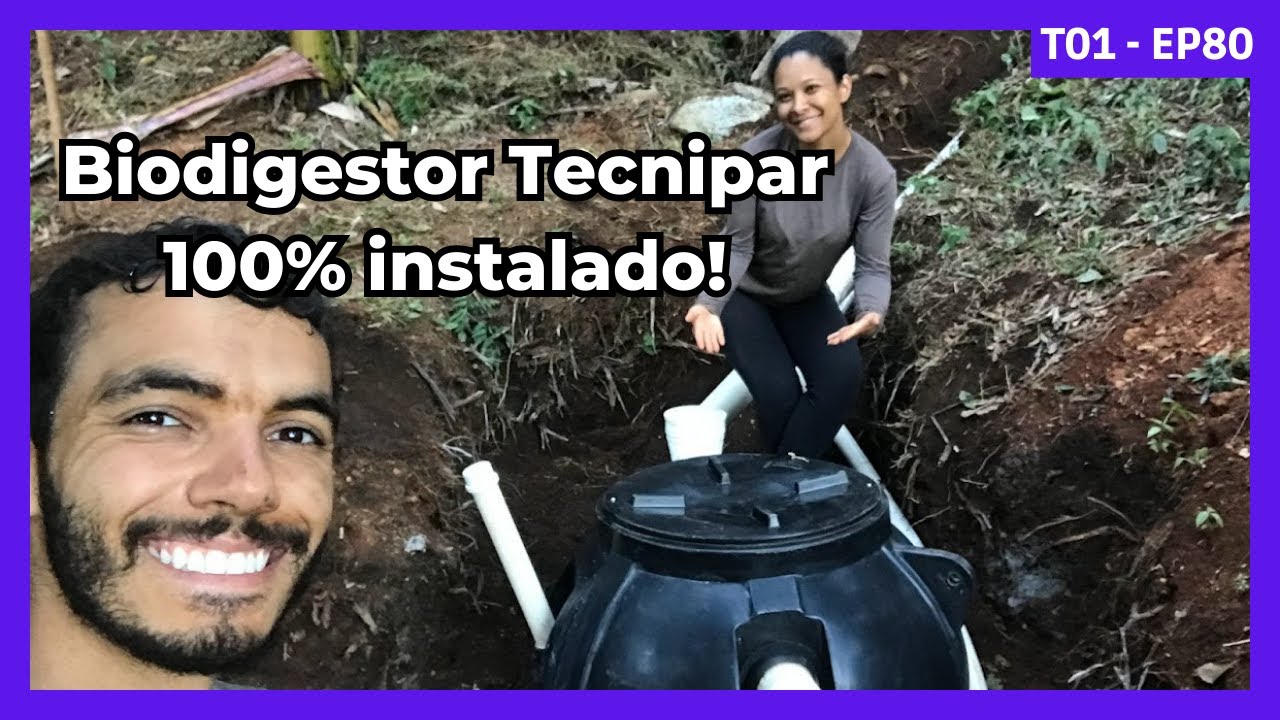 Construindo uma Cabana do Zero: instalação COMPLETA do Biodigestor Tecnipar - T01 - EP80