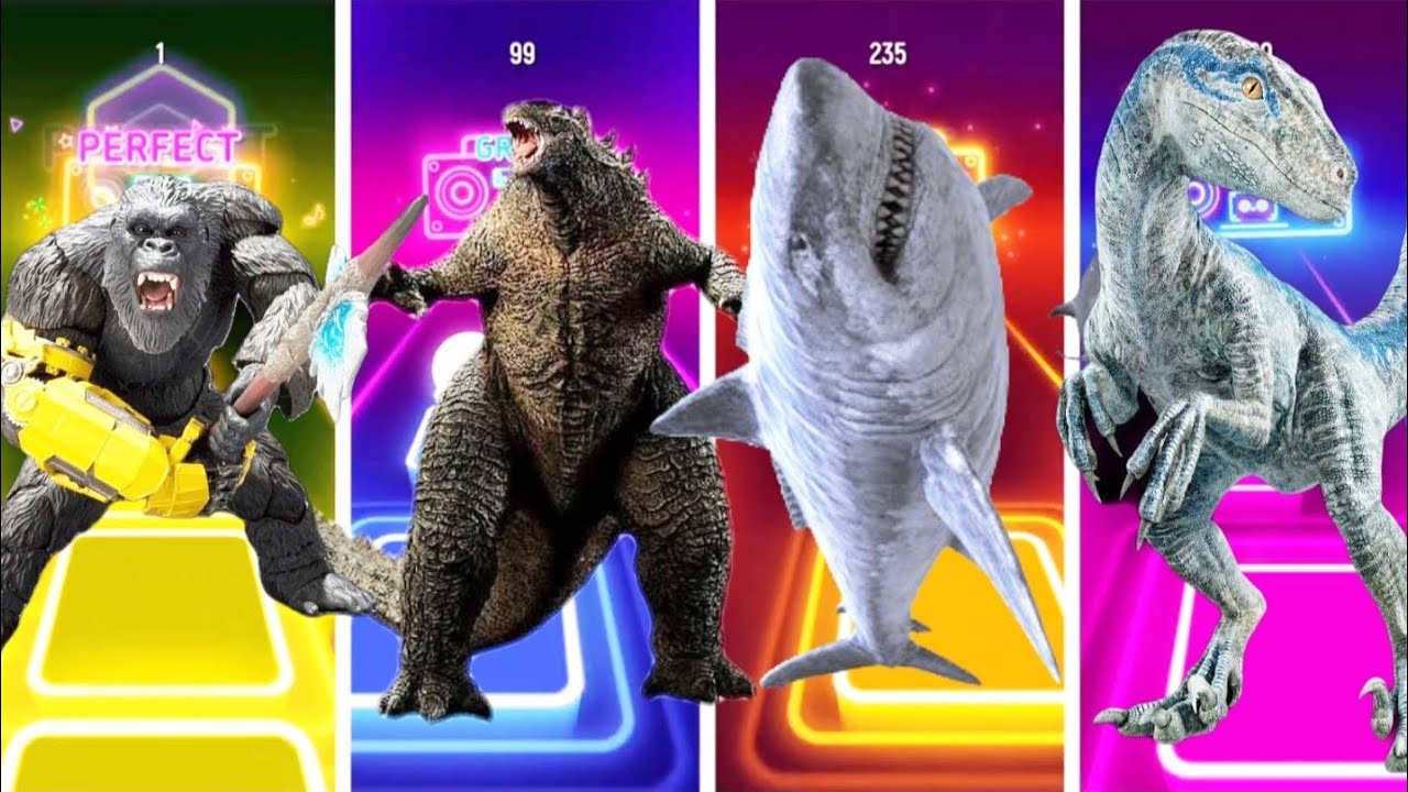 DescriptionJurassicWorld🦖🦖 Mosasaurus VS TheDinasaurVsTyranoaurus Vs TheMegalodon Coffin I TilesHop🦖