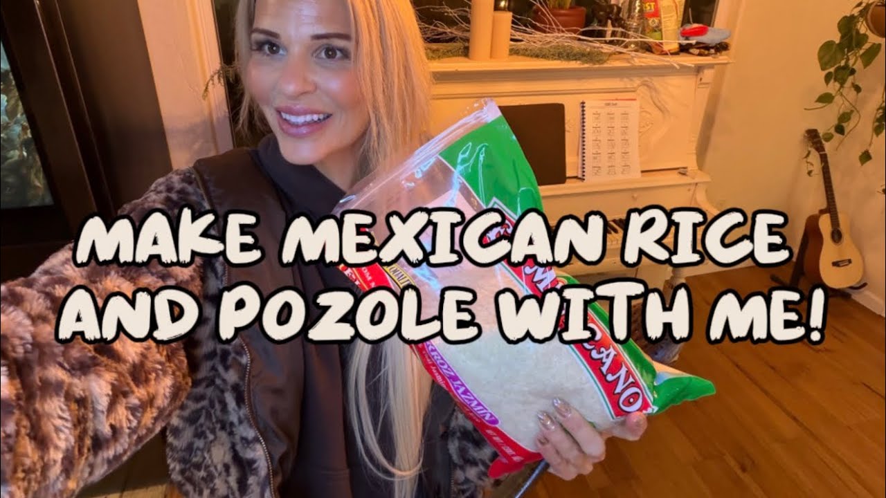 We are cooking Mexican rice and Pozole!!