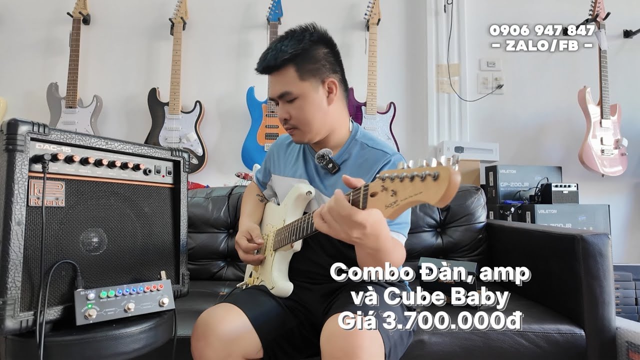 Combo đàn guitar điện + amp + phơ hay & giá rẻ