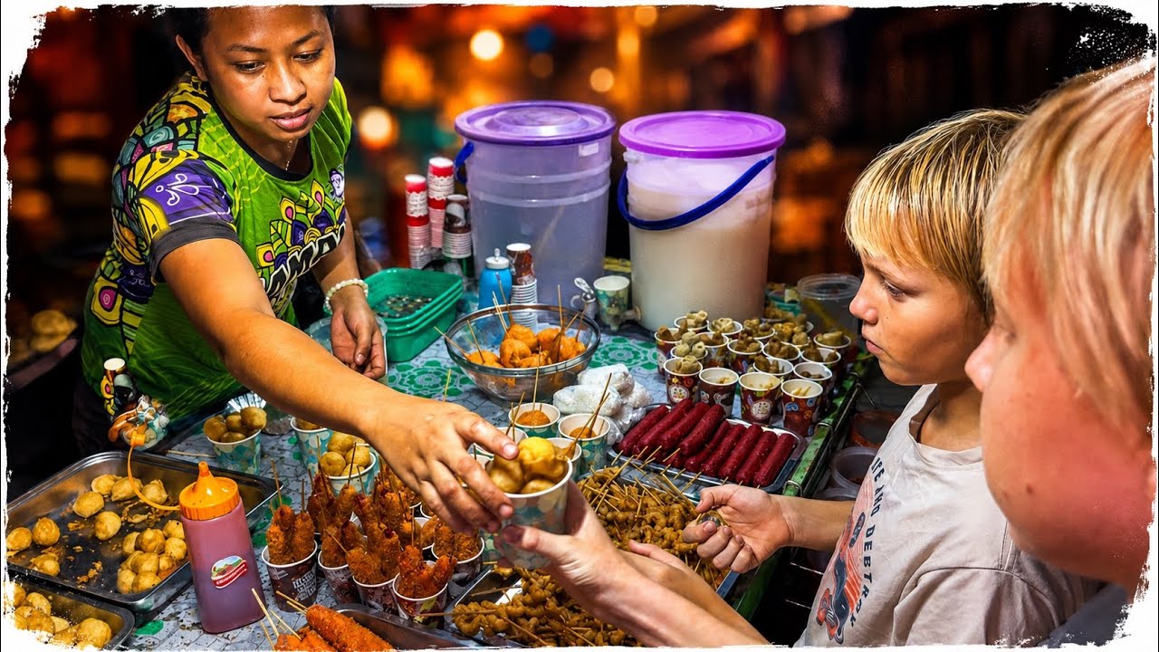 My Children Enjoying Philippine Street Food & Mulberries!