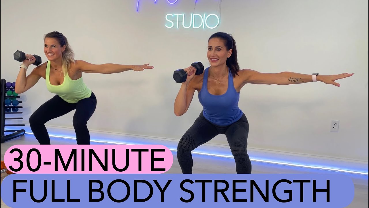 30-Min. Full Body Dumbbell Workout / No Jumping / All Standing / Total Body Strong, Toned & Sculpted