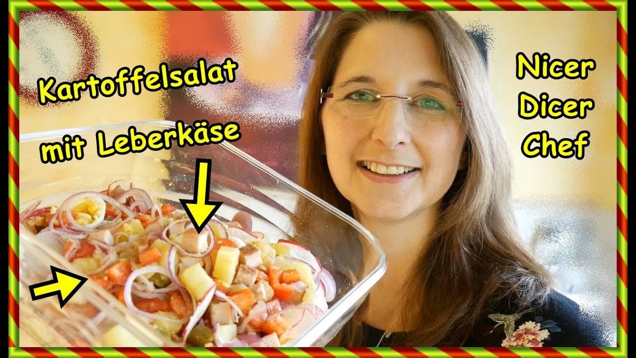 Kartoffelsalat mit Leberkäse ohne Mayo Nicer Dicer CHEF Rezept SoFie Haushalt Unperfekt Perfekt