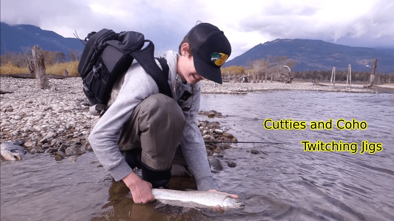 Catching Hatchery Coho and Cutthroat Trout on the Harrison River BC Canada,  COOK OUT! Oct 24 2022