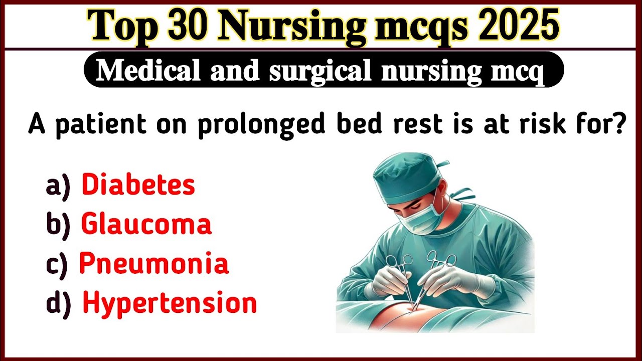Nursing Exam 2025 | AIIMS, RRB, UPSC, BSc Nursing Questions, Previous Papers, Syllabus, MCQs