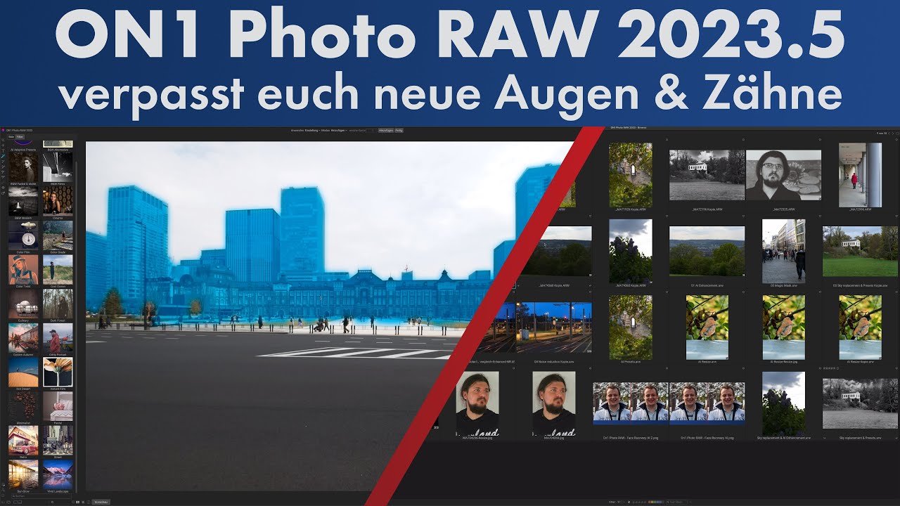 Neue Zähne, Augen, Haare dank Face Recovery AI | ON1 Photo RAW 2023.5 im Test [Deutsch]