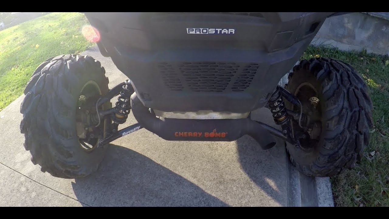 Quieter Exhaust Polaris Rzr 900  - Adding Cherry Bomb to Stock Muffler - Part 1