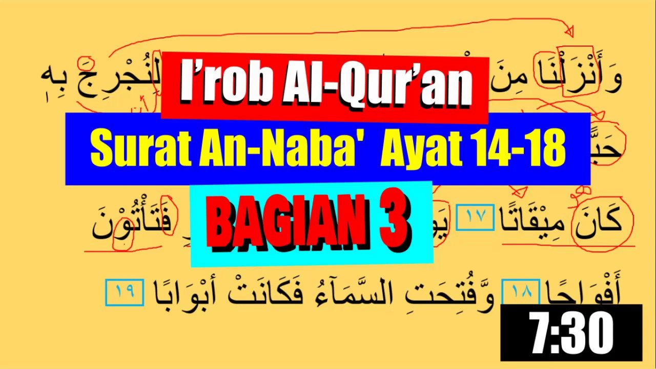 I'rob Al-Qur'an Surat An-Naba'  Ayat 14-18 (bagian 3)
