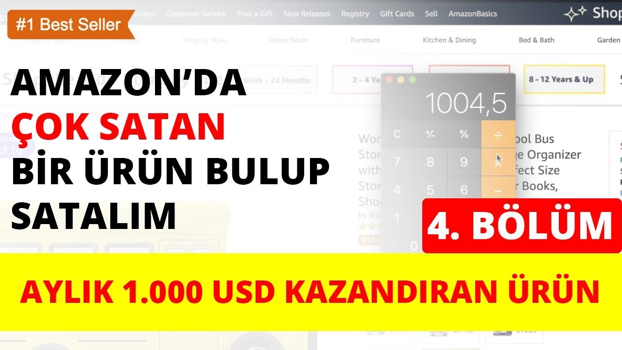 Amazon'da Çok Satan Bir Ürün Bulup Satalım - 4. Bölüm - Aylık 1K USD Net Kar