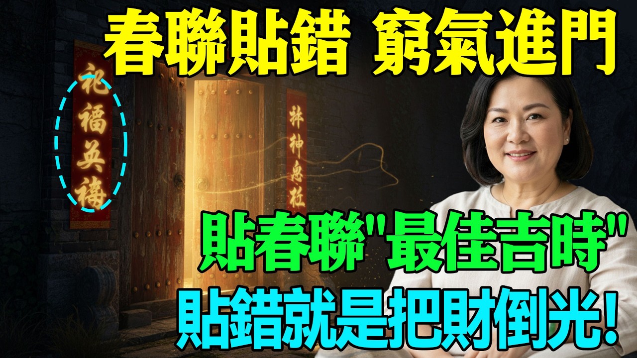 春聯貼錯，窮氣進門！2026馬年 貼春聯「最佳吉時」是這2個小時！這張「福」字千萬別倒著貼！90%的人都做錯了！ #2026運勢 #貼春聯 #過年習俗