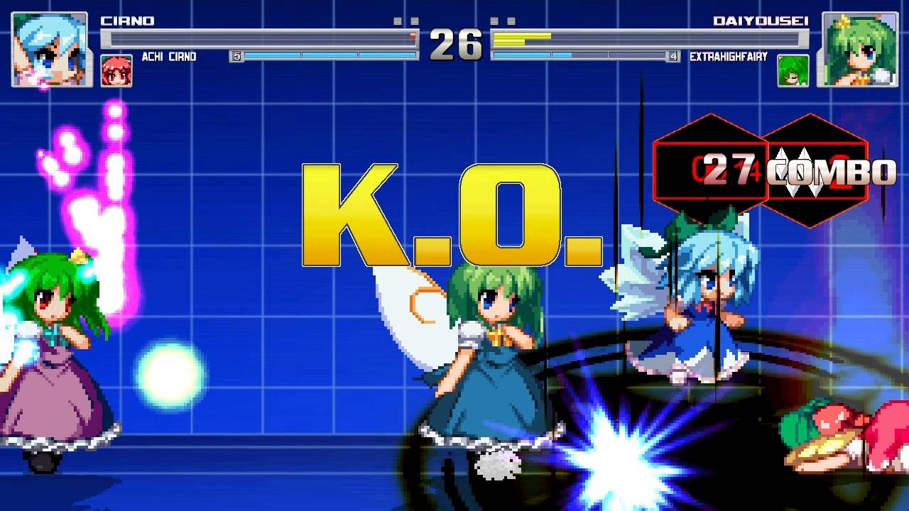 Cirno and Achi Cirno VS Daiyousei and EXHF (MUGEN)