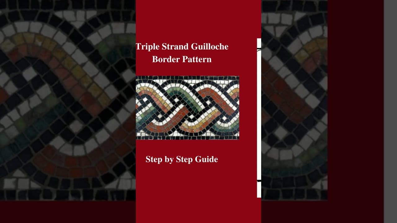 Triple strand border pattern, step by step