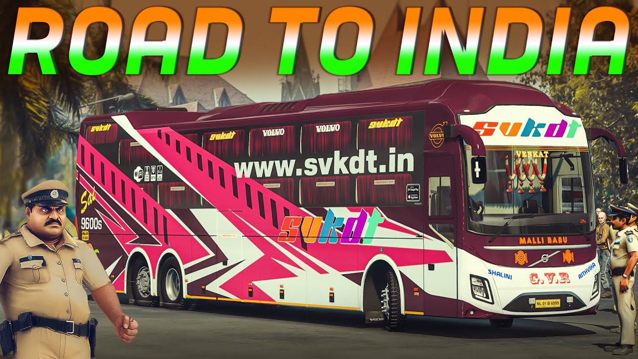 Indian VOLVO 9600 SVKDT Driving in India | India To Pakistan Ep#1 | Ets2