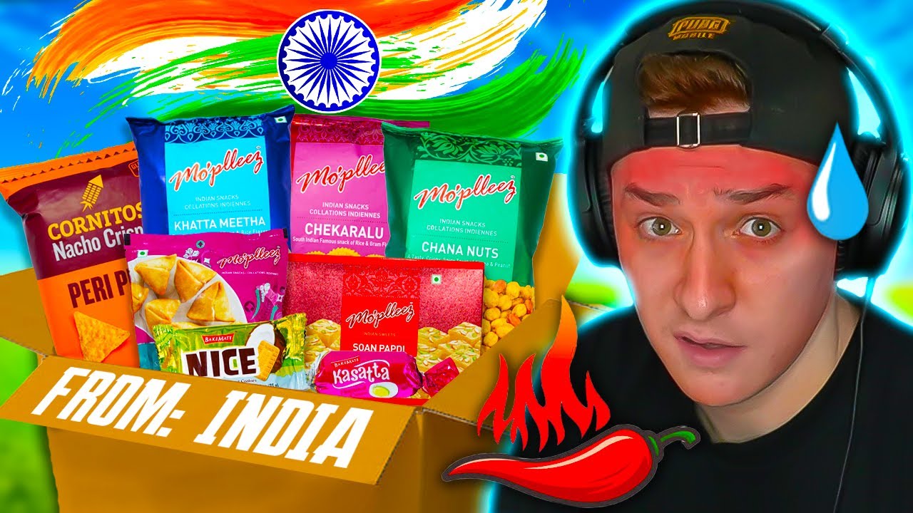 TRYING SNACKS FROM INDIA 🥵🇮🇳