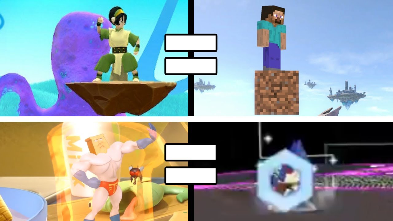 Every Similar Nickelodean/Smash Move COMPARISON