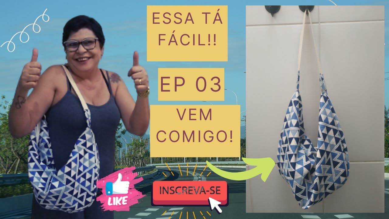 Diy  Vem fazer essa bolsa meia lua comigo!!! ep 03