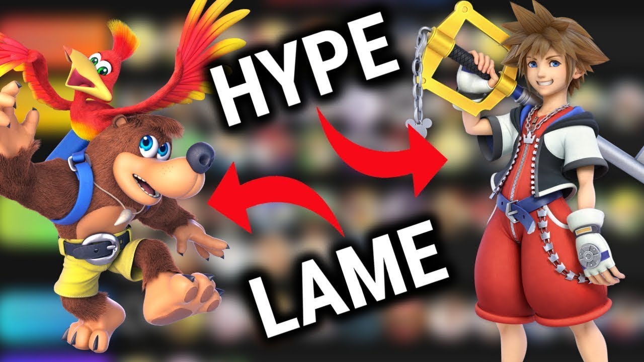 Smash Ultimate NEWCOMER tier list ranked by HYPE FACTOR