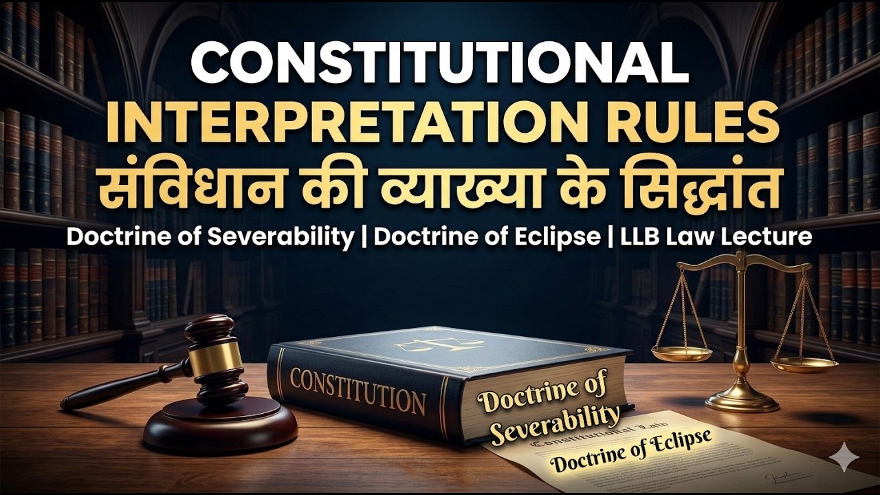 संविधान की व्याख्या के विशेष नियम | DOCTRINE OF SEVERABILITY & DOCTRINE OF ECLIPSE EXPLAINED