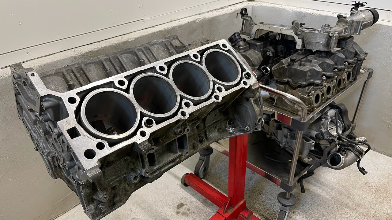 Tearing down an M113K Engine - CLS 55 AMG Engine rebuild Episode 2