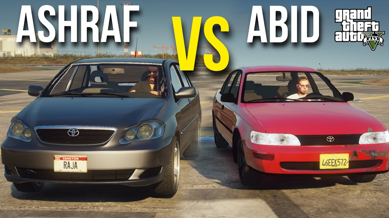 ASHRAF BHAI CHALLENGED ABID FOR A RACE! | COROLLA VS COROLLA | GTA 5 MODS PAKISTAN