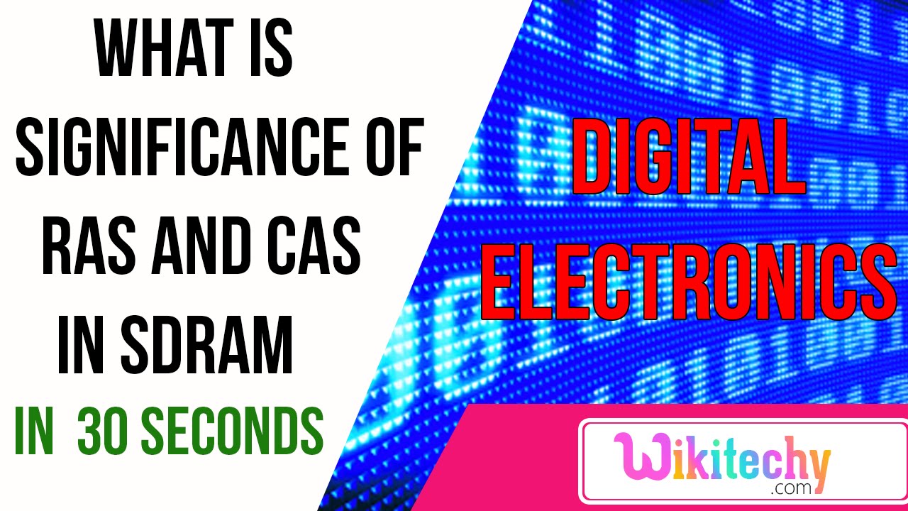 What is significance of RAS and CAS in SDRAM | digital electronics | wikitechy.com
