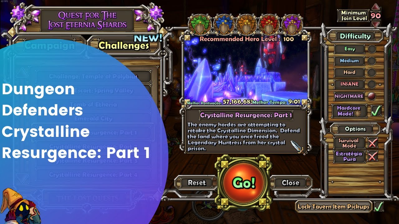 Dungeon Defenders Crystalline Resurgence: Part 1 Build NMHC