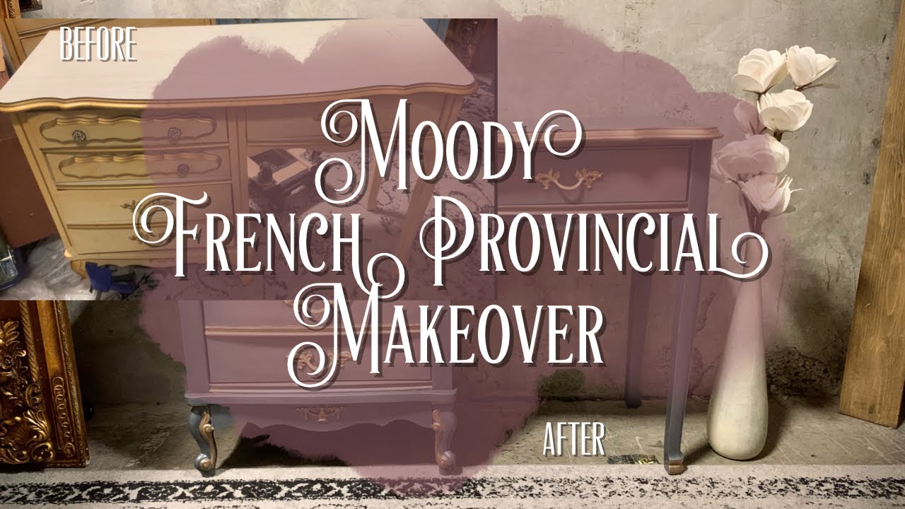French Provincial Desk Elegantly Upgraded | Blending Decoupage Into Furniture | Elegant Upgrades