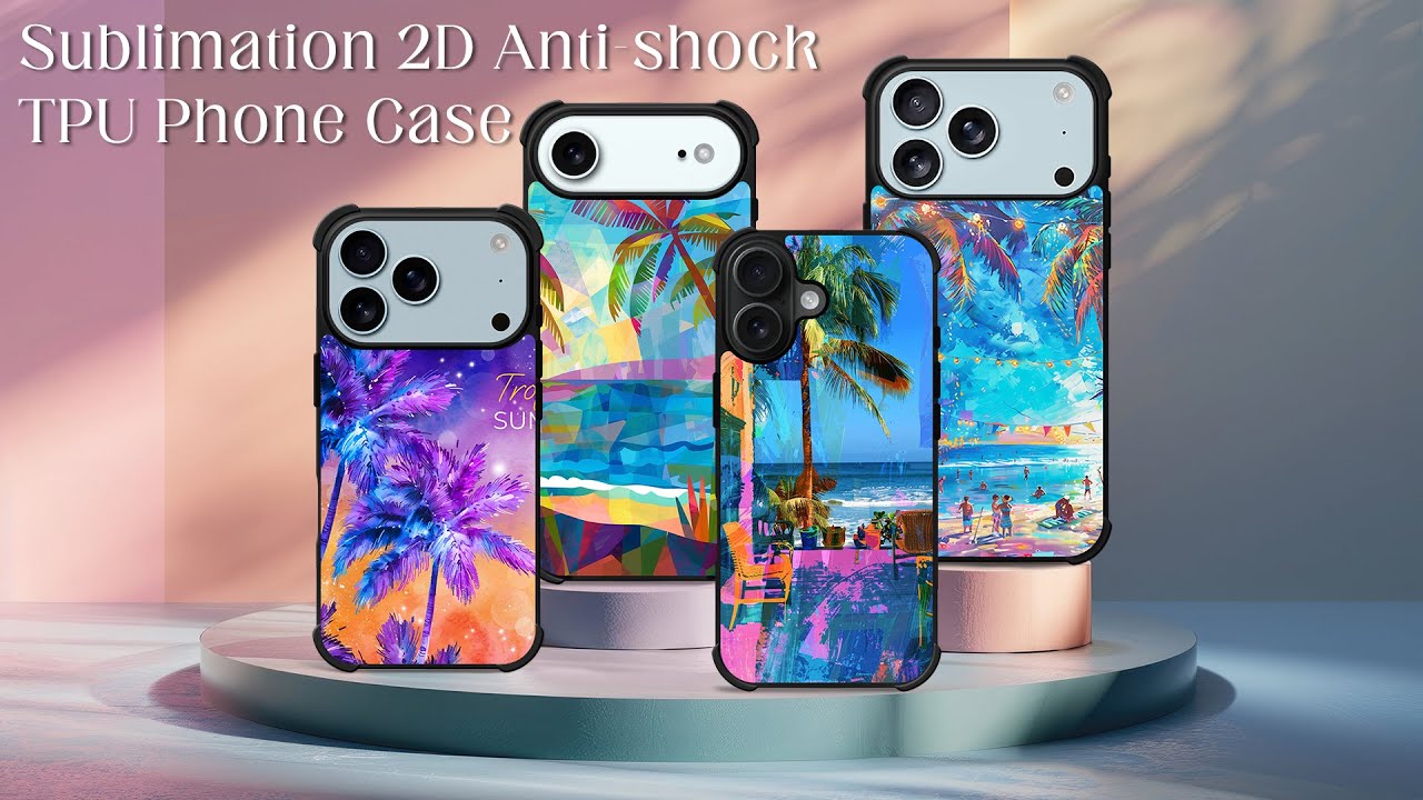 Sublimation 2D Anti-Shock TPU Case for iPhone 17 Series – TPU+PC Build, Sharp Prints