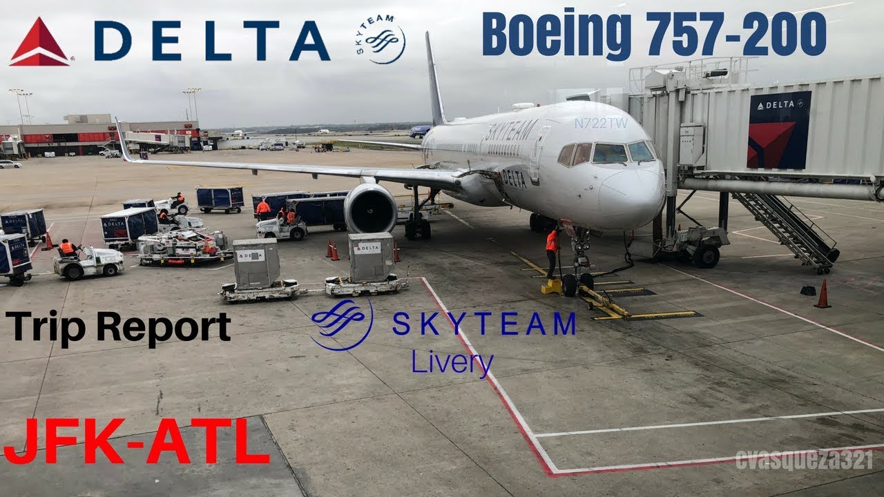 Delta Airlines 757-200(Skyteam Livery) | JFK-ATL | Delta Comfort | Trip Report