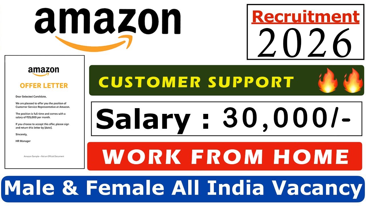 Amazon Work From Home Jobs 2026 | Work From Home Job | Online Jobs At Home | Verified Amazon Job