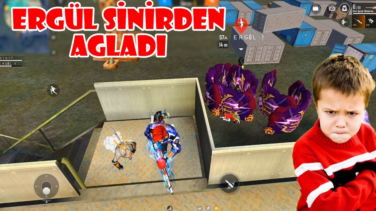 ERG&Uuml;LE AĞLATMALI KIŞKIRTMA l SİNİRDEN AĞLADI OYUNDAN &Ccedil;IKTI l FREEFIRE