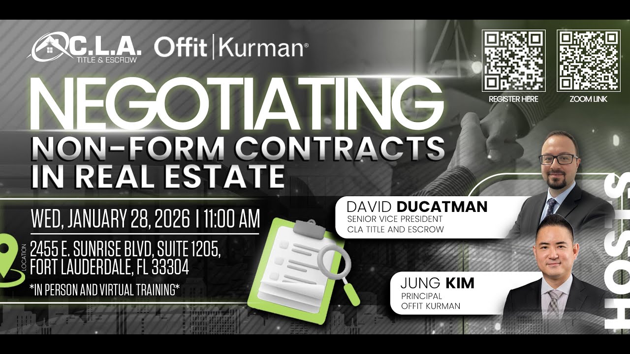 Negotiating Non Form Contracts in Real Estate