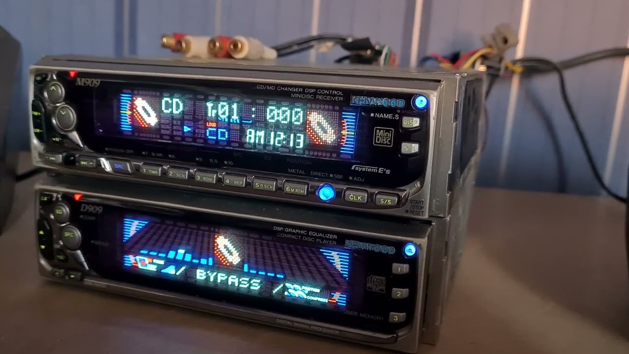 Rare 1990s Japanese Kenwood D909/M909 Car Cd/Md Stereo Head Unit.