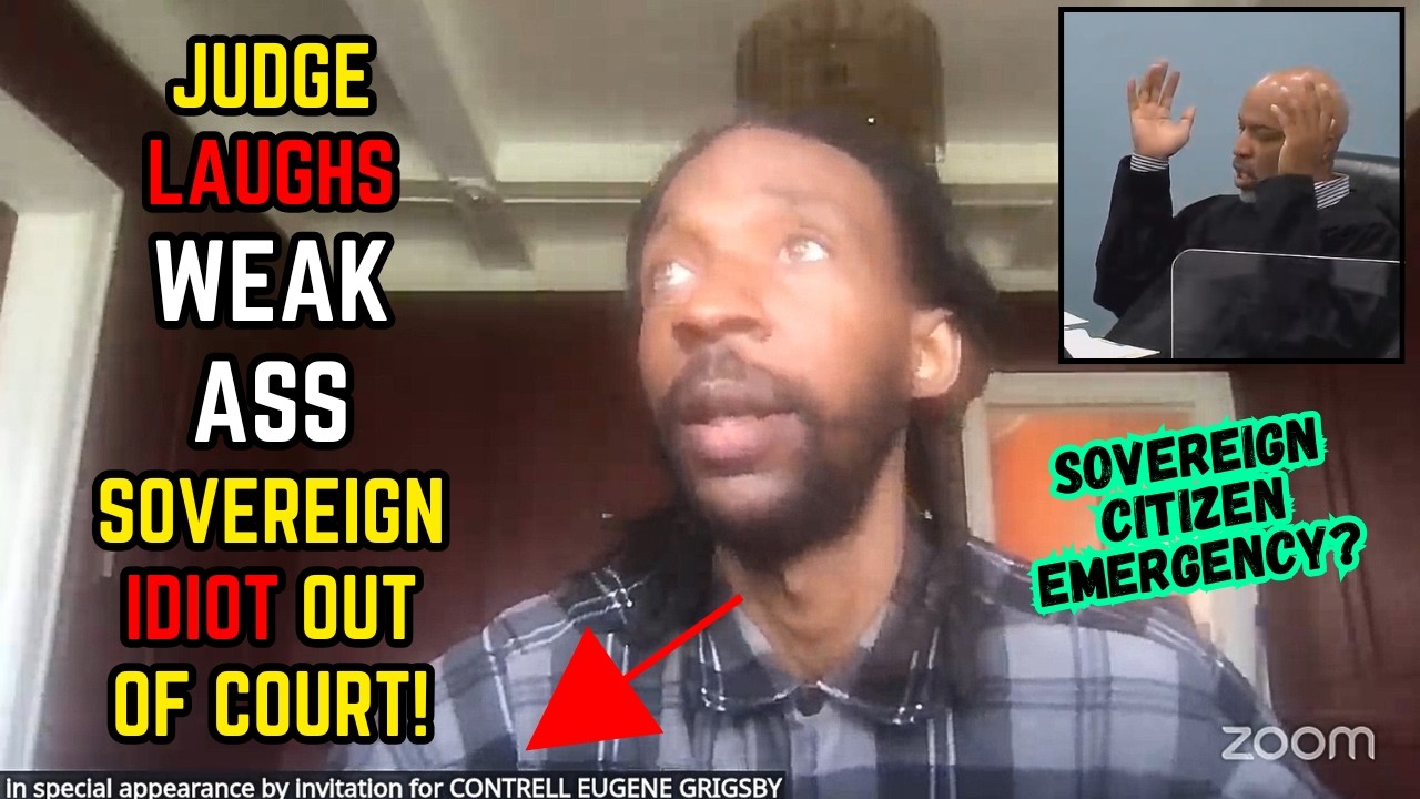 Judge LAUGHS WEAK A$$ Sovereign IDIOT Outta Court! 