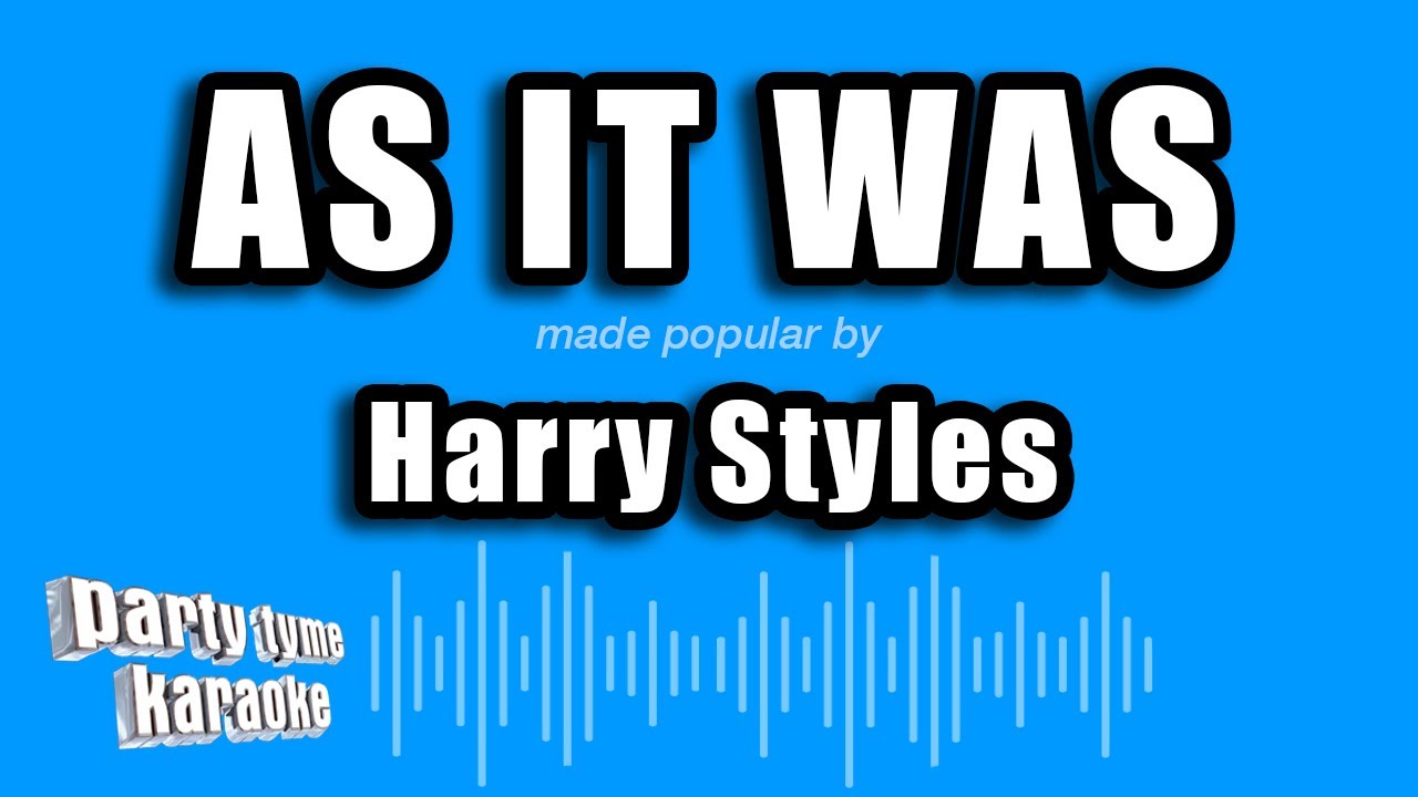 Harry Styles - As It Was (Karaoke Version)