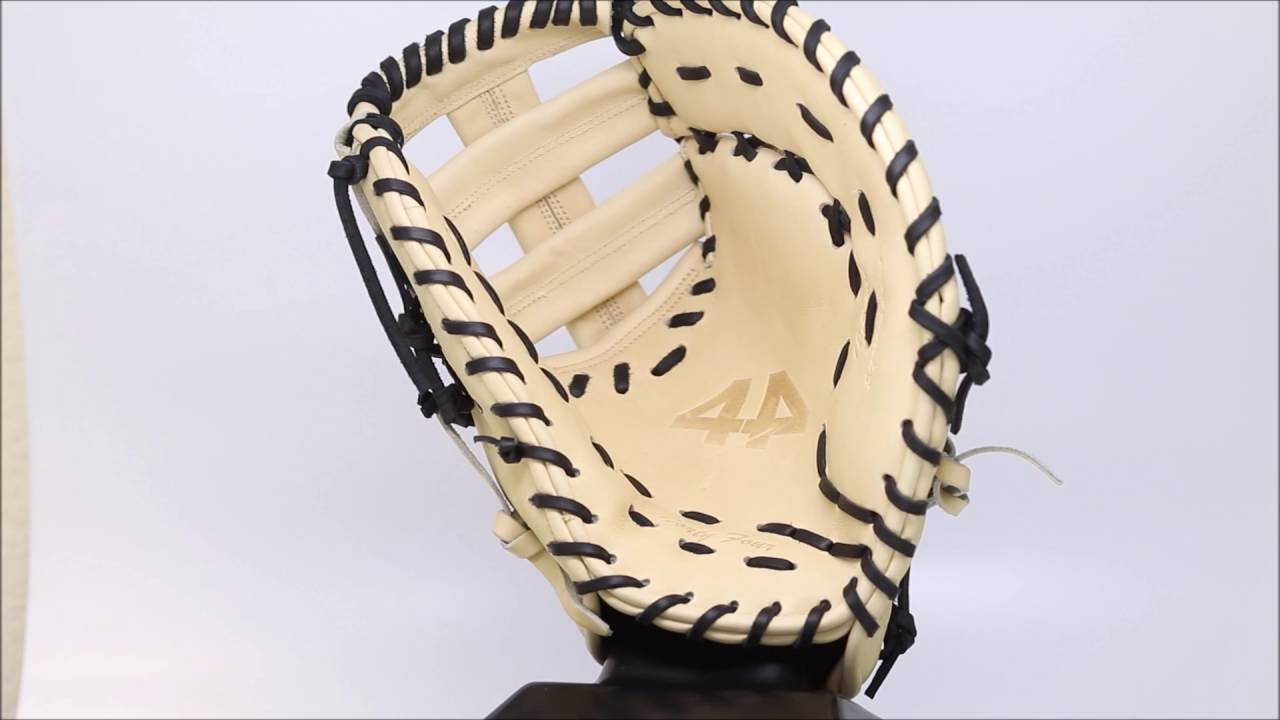 44 Pro Baseball Glove Signature Series Bone and Black First Base Mitt