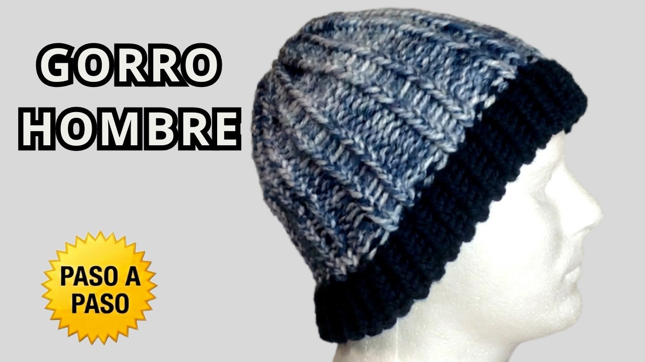 GORRO HOMBRE Tejido en Telar - Tutorial Fácil PASO A PASO