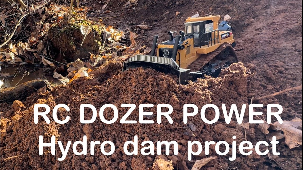 Бульдозер HUINA 1569 в работе! | ГЭС, часть 2 #asmr #construction #rc #huina #dozer