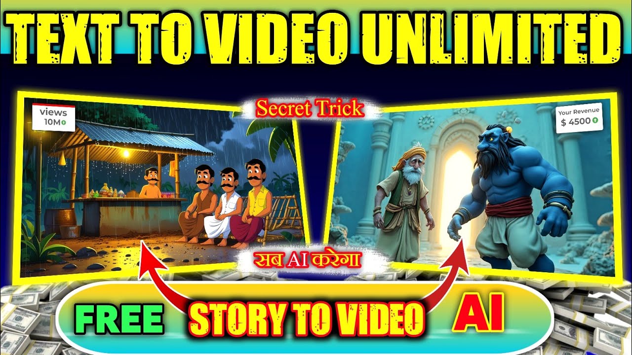 FREE Ai Story To Video Generator | Text To Video Ai | AI Video Kaise Banaye | Cartoon Video Maker