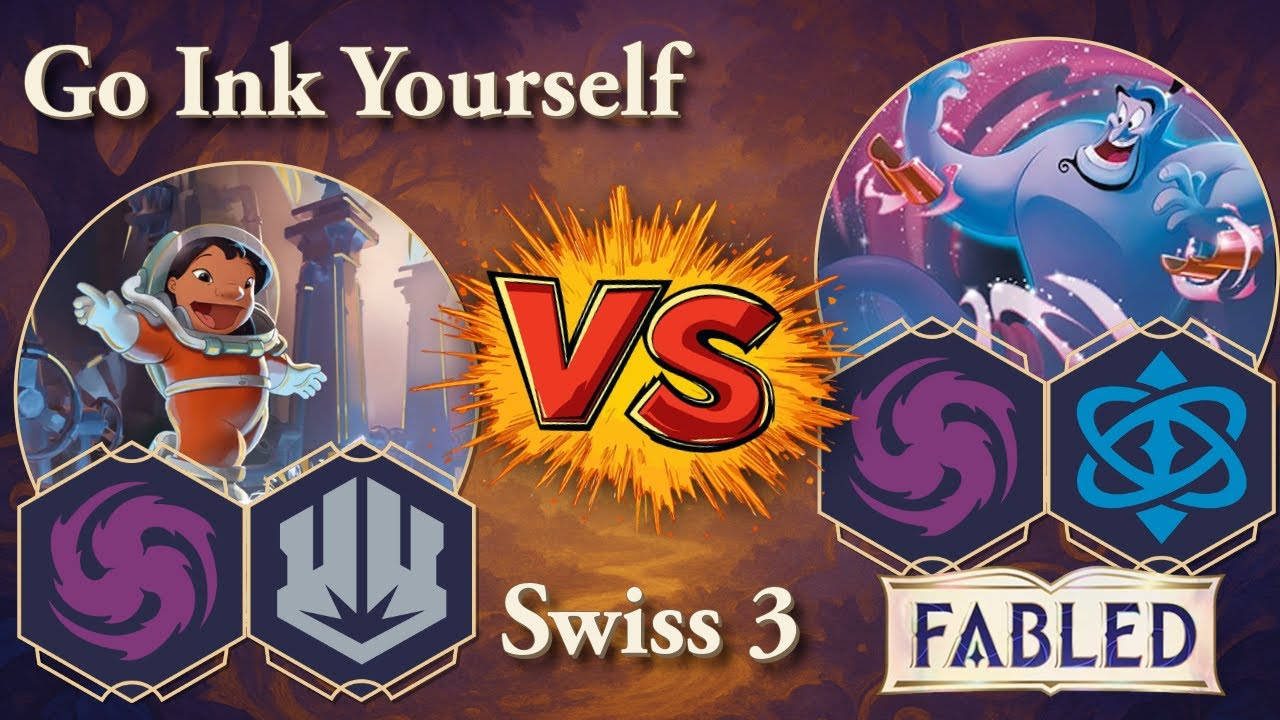 Amethyst Steel vs Amethyst Sapphire Blurple | The Go Ink Yourself Lorcana Championship | Swiss 3!