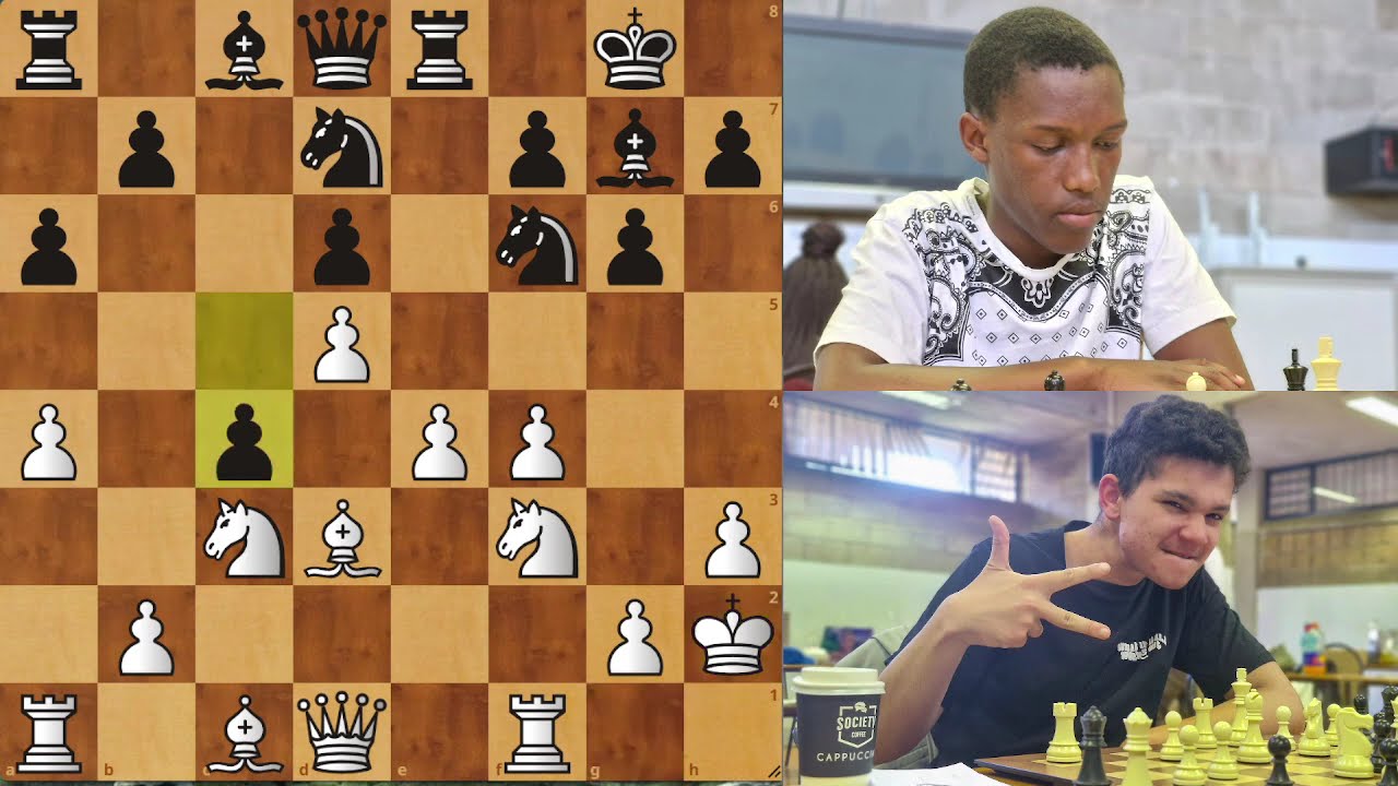 Kwanele Ngwenya defeats Santiago with the black pieces