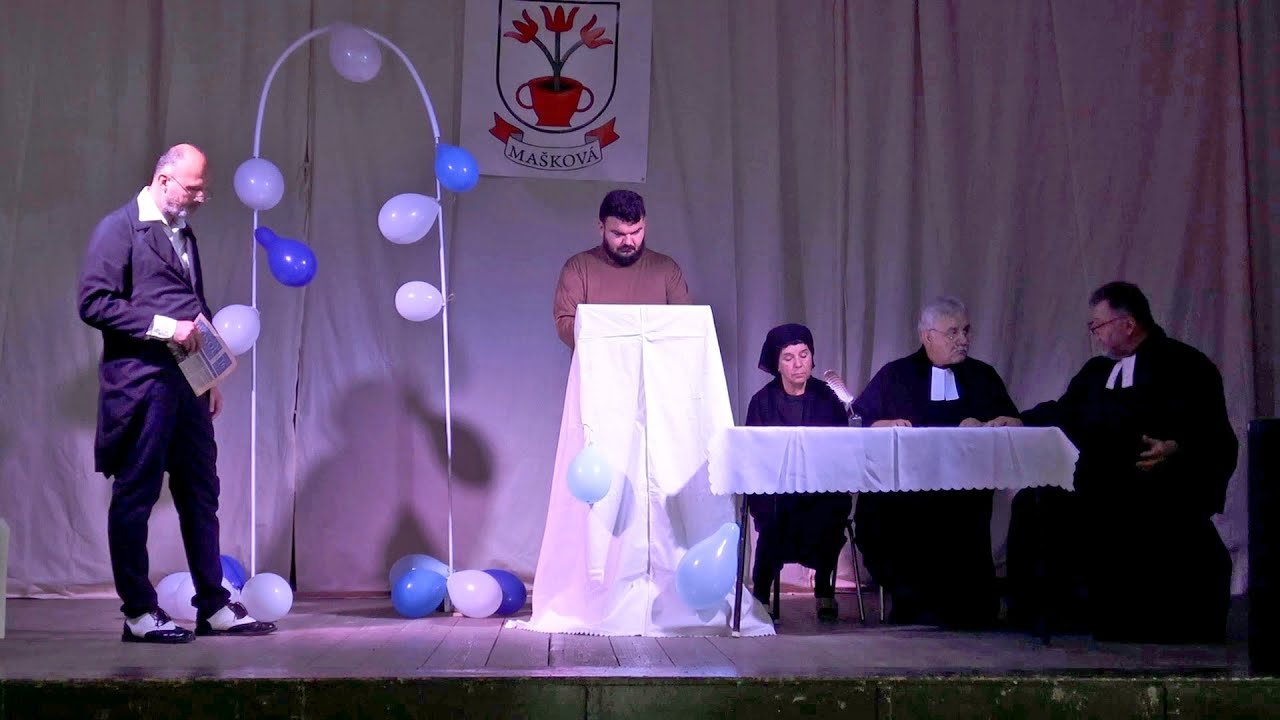 Novohradské nebo — záznam divadelnej scénky z podujatia Po stopách jubilantov Novohradu 4. 9. 2025