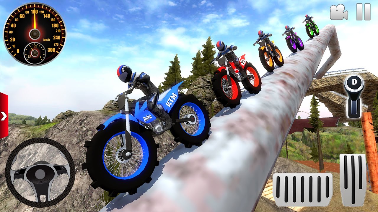 Impossible Stunt Dirt Bike driving Extreme Off-Road #3 - Offroad Outlaws Android / IOS Gameplay