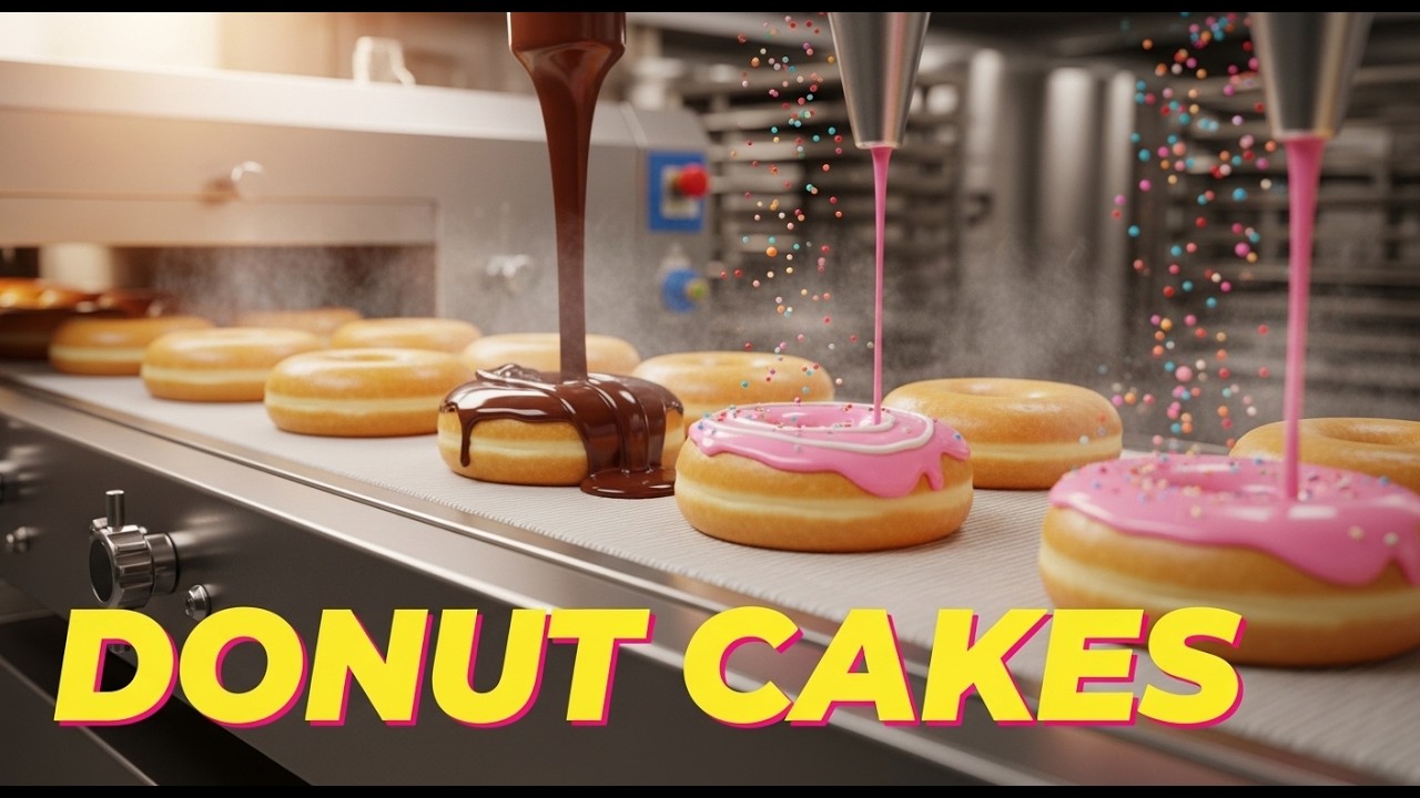How Donut Cakes Are Made In Factory | Cake Manufacturing Process