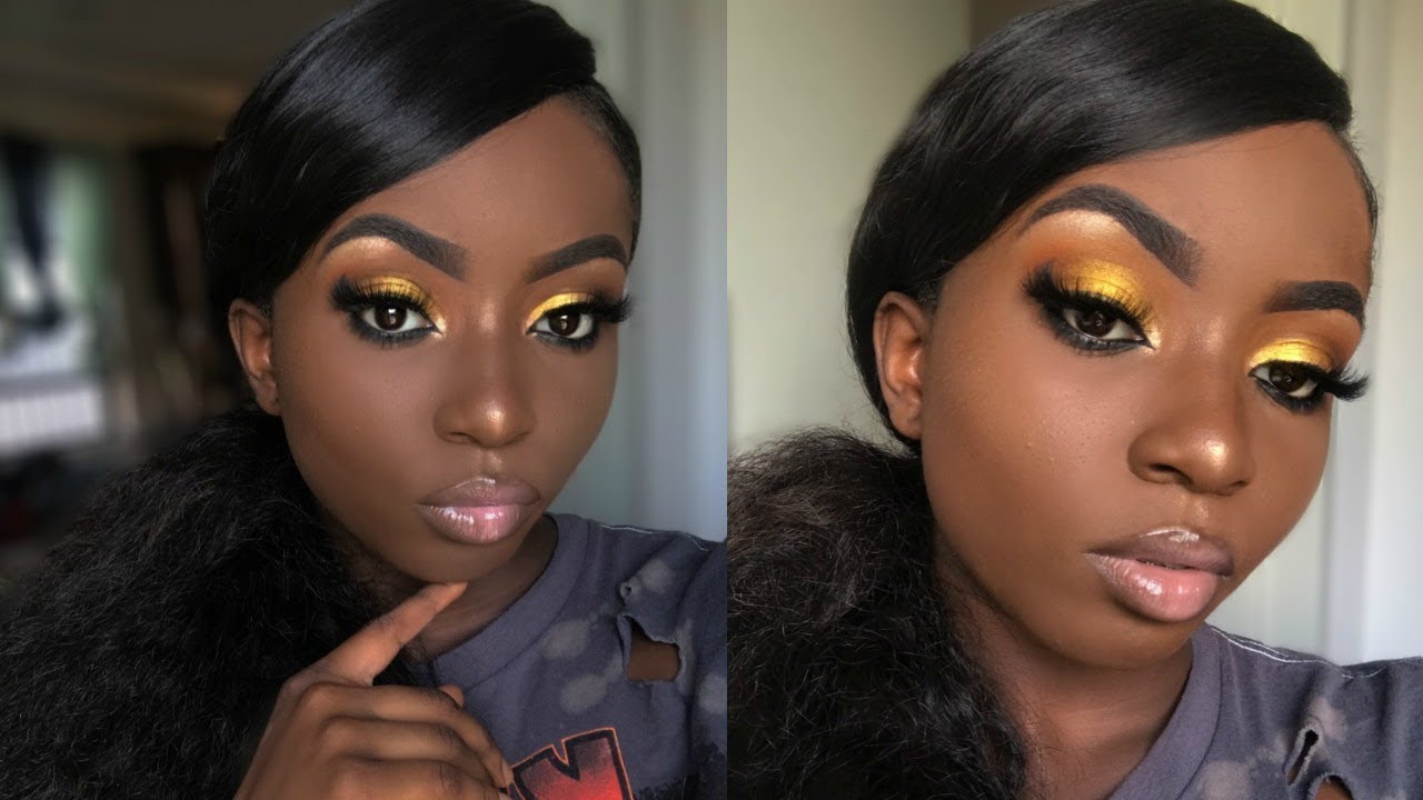 Glowy Summer Makeup For Chocolate Girls ✨🍯🍫| Young Africana