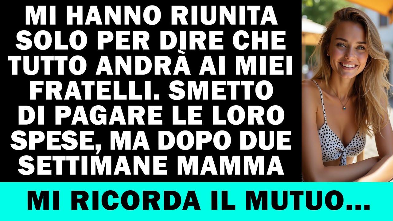 A cena mi hanno detto che non riceverò nulla nel testamento.