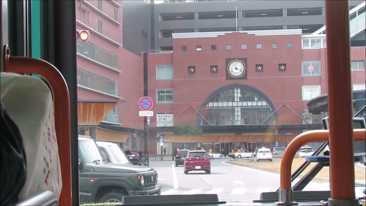 大分バス12926　県庁正門前⇒法勝台⇒大分駅前(循環)　前面展望動画