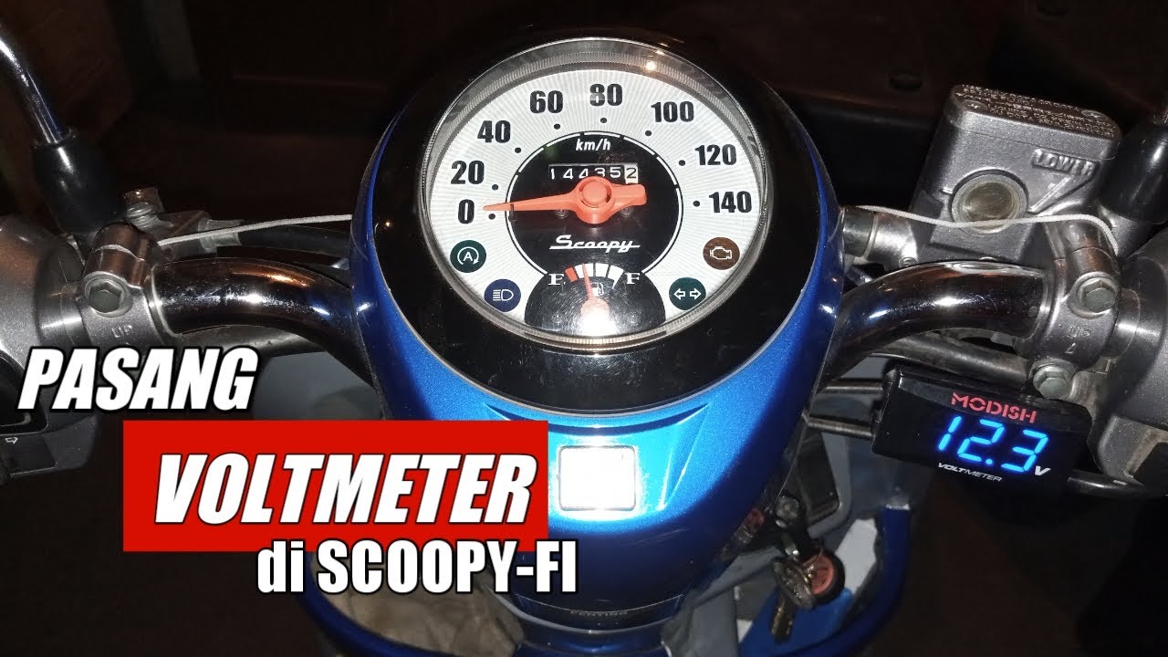 Kalian juga pasti bisa || SCOOPY-FI pasang VOLTMETER || tips& tutorial
