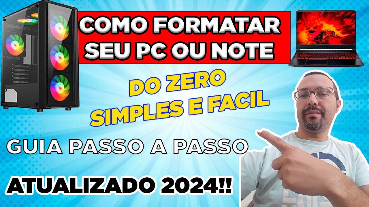 Como formatar seu pc ou notebook da forma correta Atualizado 2024!!!